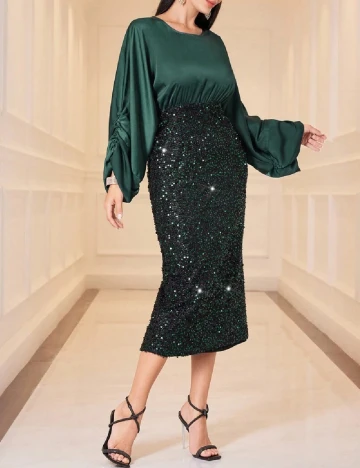 Rochie medie SHEIN, verde