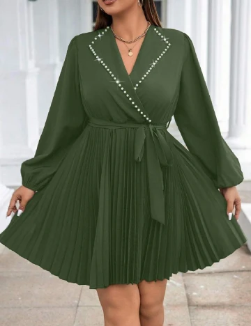Rochie scurta SHEIN CURVE, verde