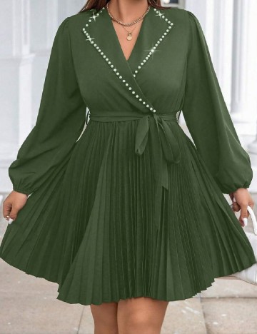 Rochie scurta SHEIN CURVE, verde