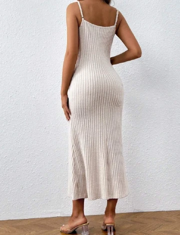 Rochie medie SHEIN Maternity, crem