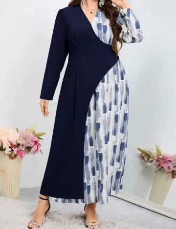 Rochie lunga SHEIN CURVE, bleumarin