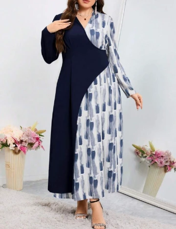 Rochie lunga SHEIN CURVE, bleumarin
