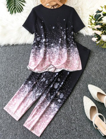 Compleu SHEIN CURVE, roz/negru