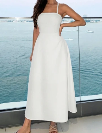 Rochie medie SHEIN, alb