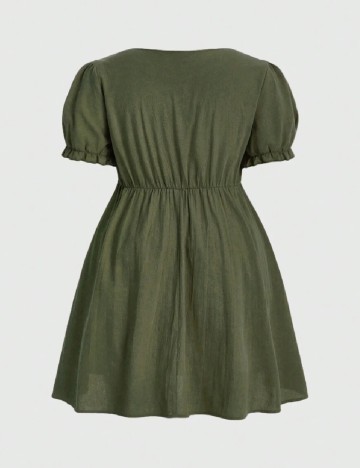 Rochie scurta Romwe Plus Size, verde