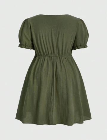 Rochie scurta Romwe Plus Size, verde