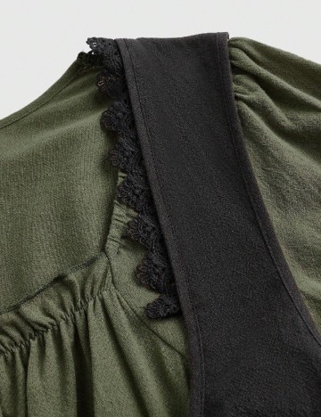 Rochie scurta Romwe Plus Size, verde