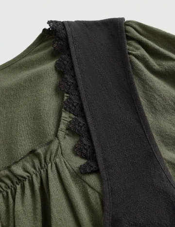 Rochie scurta Romwe Plus Size, verde