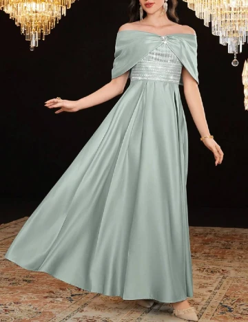 Rochie lunga SHEIN, verde deschis