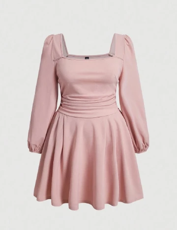 Rochie scurta SHEIN CURVE, roz