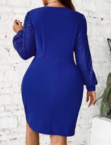 Rochie scurta SHEIN CURVE, albastru