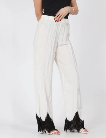 Pantaloni Vero Moda, ecru Alb