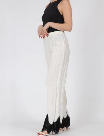 Pantaloni Vero Moda, ecru Alb
