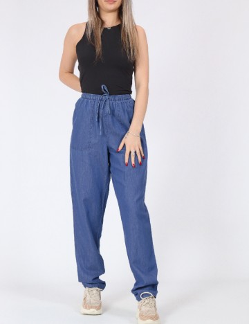 Pantaloni Jacqueline de Yong, albastru