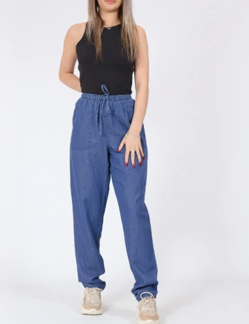 Pantaloni Jacqueline de Yong, albastru