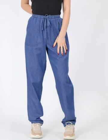Pantaloni Jacqueline de Yong, albastru
