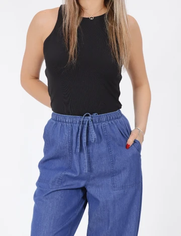 Pantaloni Jacqueline de Yong, albastru