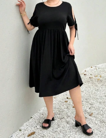 Rochie medie SHEIN CURVE, negru Negru