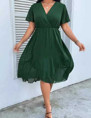 Rochie medie SHEIN CURVE, verde
