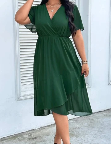 Rochie medie SHEIN CURVE, verde