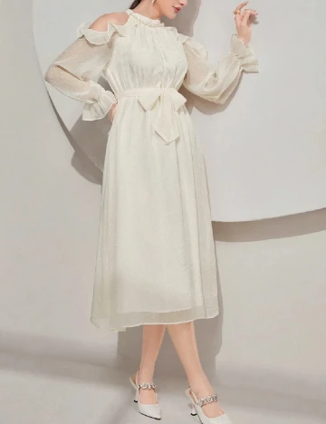 Rochie medie SHEIN, crem