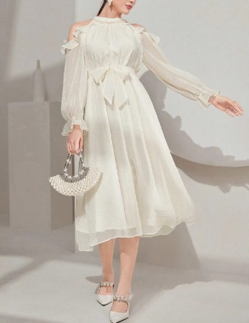 Rochie medie SHEIN, crem