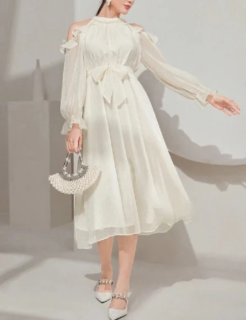 Rochie medie SHEIN, crem