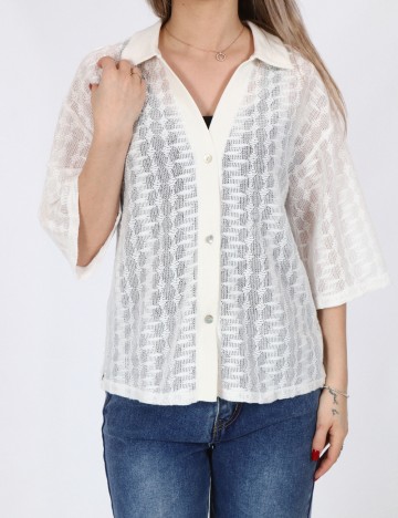 
						Bluza Pieces, alb