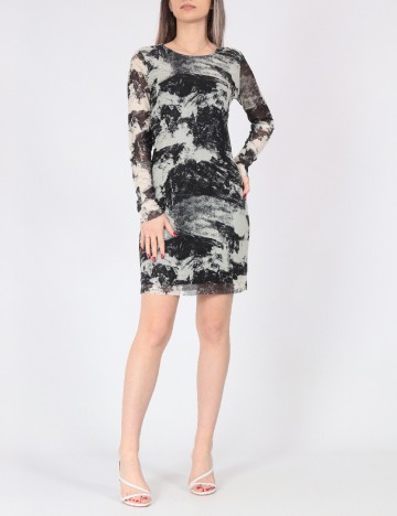 Rochie scurta Jacqueline de Yong, negru/crem