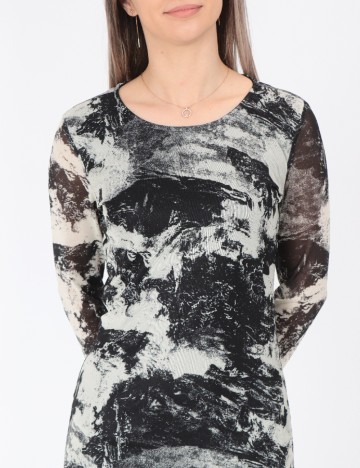 Rochie scurta Jacqueline de Yong, negru/crem