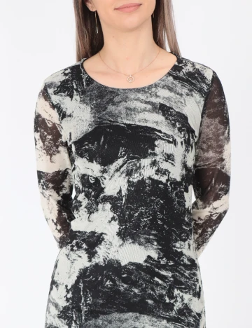 Rochie scurta Jacqueline de Yong, negru/crem