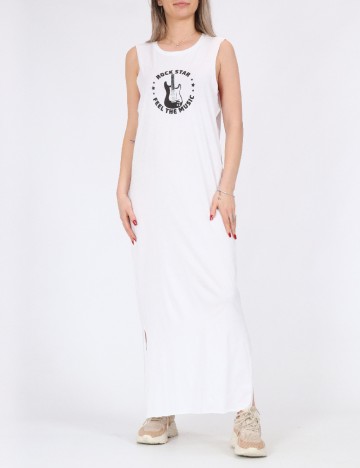Rochie lunga Noisy May, alb