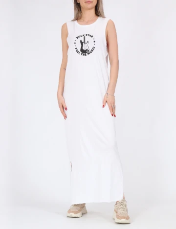 Rochie lunga Noisy May, alb
