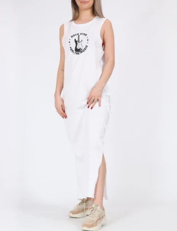 Rochie lunga Noisy May, alb
