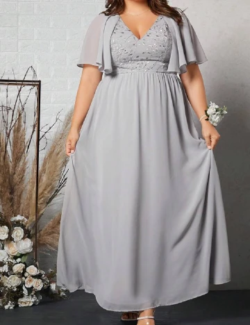 Rochie lunga SHEIN CURVE, gri
