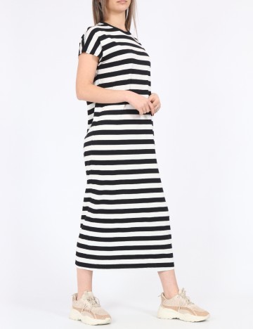 Rochie lunga Jack&Jones, alb/negru