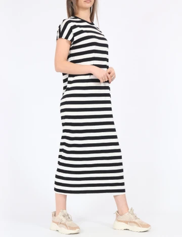 Rochie lunga Jack&Jones, alb/negru