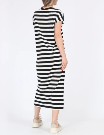 Rochie lunga Jack&Jones, alb/negru