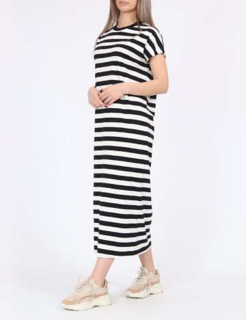 Rochie lunga Jack&Jones, alb/negru