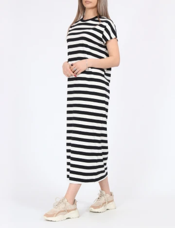 Rochie lunga Jack&Jones, alb/negru