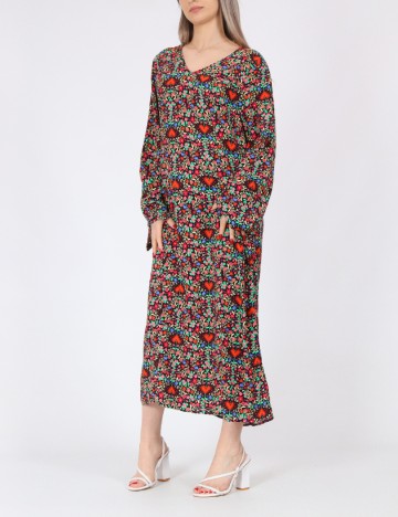 Rochie lunga Pieces, mix culori