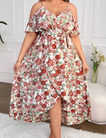 Rochie medie SHEIN CURVE, floral print