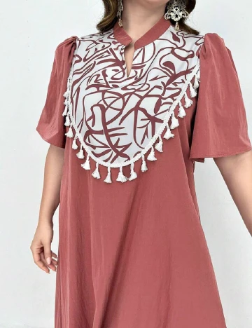 Rochie lunga SHEIN CURVE, roz pudra inchis Roz