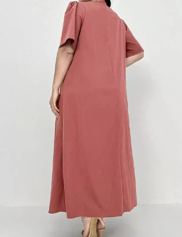 Rochie lunga SHEIN CURVE, roz pudra inchis Roz