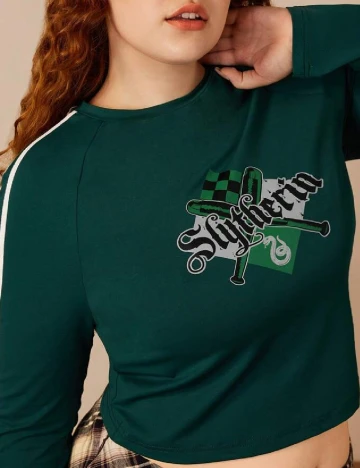 Bluza SHEIN CURVE, verde