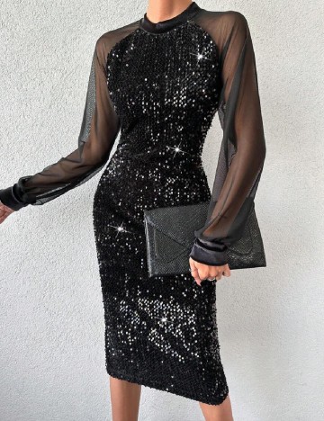Rochie medie SHEIN, negru