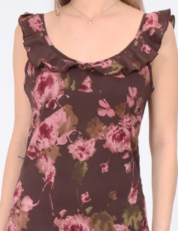 Rochie medie Dazy, maro