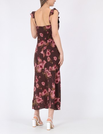 Rochie medie Dazy, maro