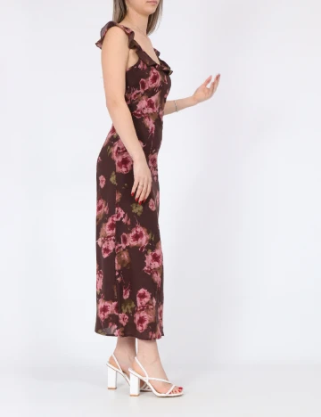 Rochie medie Dazy, maro