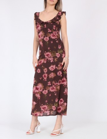 Rochie medie Dazy, maro